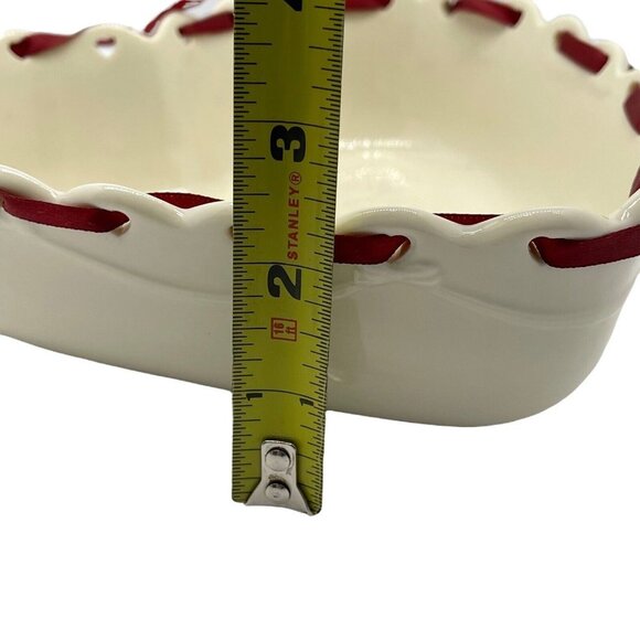 Longaberger Sweetest Heart Pottery Dish With Plastic Protector Mothers Day - Picture 6 of 16